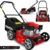 MASKO® Tondeuse à Essence 5 En 1 Roue Motrice Fonction De Nettoyage EasyClean Fonction Mulching Éjection Latérale Largeur De Coupe élevée Réglage De La Hauteur De Coupe Sur 8 Positions | Moteur 4 Temps | Bac De Ramassage, Rouge Noir, Schnittbreite 42cm (d -France Tondeuse Soldes Boutique 54827847 1