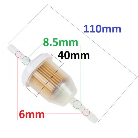 CYCLINGCOLORS 2x Filtre à Essence Grand Modèle Tondeuse Autoportée Tracteur 6mm + 8,5mm Carburant Tracteur Motoculteur 4 CYCLINGCOLORS 2x Filtre à Essence Grand Modèle Tondeuse Autoportée Tracteur 6mm + 8,5mm Carburant Tracteur Motoculteur – Image 2