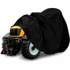 HKLFFJA Bâche Imperméable Pour Tondeuses à Gazon Couverture De Tracteur à Gazon Coupe Universelle Fibres De Polyester 210D Protection UV Anti-poussière Pour Jardin à L'extérieur Avec Sac De Rangement