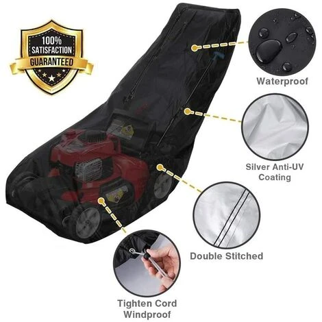 HKLFFJA Housse De Tondeuse à Gazon Imperméable à L'eau Et à La Poussière En Polyester 210D Avec Cordon De Serrage Et Sac De Rangement (193 X 63,5 X 112 Cm) 7 HKLFFJA Housse De Tondeuse à Gazon Imperméable à L'eau Et à La Poussière En Polyester 210D Avec Cordon De Serrage Et Sac De Rangement (193 X 63,5 X 112 Cm) – Image 5