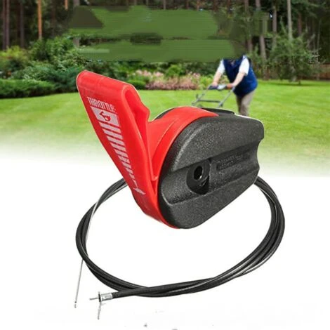 THSINDE Ensemble De Commutateur D'accélérateur De Tondeuse à Gazon Rouge Universel (avec Câble D'accélérateur De 165 Cm) 3 THSINDE Ensemble De Commutateur D'accélérateur De Tondeuse à Gazon Rouge Universel (avec Câble D'accélérateur De 165 Cm)