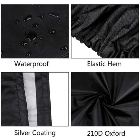 HKLFFJA Bâche Voiture, Couverture Pour La Couverture De Tondeuse à Lawn Du Tracteur Solaire Imperméable Tous Protection Météo (Color Name : Black, Size : S) 6 HKLFFJA Bâche Voiture, Couverture Pour La Couverture De Tondeuse à Lawn Du Tracteur Solaire Imperméable Tous Protection Météo (Color Name : Black, Size : S) – Image 4