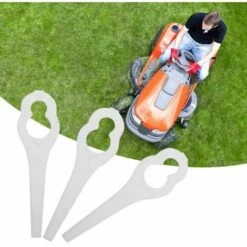 Lot De 50 Lames De Tondeuse à Gazon En Plastique Blanc FUIENKO -France Tondeuse Soldes Boutique 55268892 3