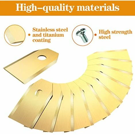 Lames De Rechange HOMEALEXA 30 X En Titane Pour Tous Les Tondeuses De Jardin Automower Husqvarna/Gardena/Yard Force/Automower Robuste (3.1 G / 0.75 Mm) Avec Vis 4 Lames De Rechange HOMEALEXA 30 X En Titane Pour Tous Les Tondeuses De Jardin Automower Husqvarna/Gardena/Yard Force/Automower Robuste (3.1 G / 0.75 Mm) Avec Vis – Image 2