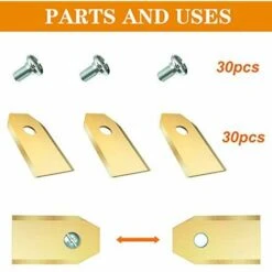 Lames De Rechange HOMEALEXA 30 X En Titane Pour Tous Les Tondeuses De Jardin Automower Husqvarna/Gardena/Yard Force/Automower Robuste (3.1 G / 0.75 Mm) Avec Vis 10 Lames De Rechange HOMEALEXA 30 X En Titane Pour Tous Les Tondeuses De Jardin Automower Husqvarna/Gardena/Yard Force/Automower Robuste (3.1 G / 0.75 Mm) Avec Vis -France Tondeuse Soldes Boutique 55310737 4