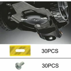 SUPERMARKET Lot De 30 Lames De Tondeuse En Acier Inoxydable Pour Husavarna 36,5 X 18,5 X 0,65 Mm (Or)Superma -France Tondeuse Soldes Boutique 55490047 4