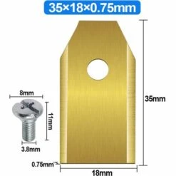 SUPERMARKET 30x LONGUE DURÉE Lames De TondeuseTondeuses Robotiques - Lame Robot Tondeuse En Titane + 30 Vis,Superma,or -France Tondeuse Soldes Boutique 55490050 3