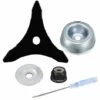 SUPERMARKET 3T Lame De Débroussailleuse Avec Kit D'entretien D'accessoire D'adaptateur De Lame De Tondeuse à Gazon De Machine De Jardinage Pour Mauvaises Herbes Fraîches Et Tondeuse,Superma,noir,1 Jeu De 5 Pièces -France Tondeuse Soldes Boutique 55490068 1