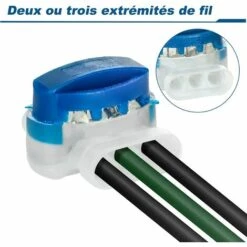 SUPERMARKET 40 PCS Connecteurs Cable Robot Tondeuse Remplis De Gel Résine, Connecteurs Étanche 314 Pour Connecteurs Robot Tondeuse Automower- Étanches, Sûrs, Dénudage Inutile,Superma,bleu -France Tondeuse Soldes Boutique 55490073 3