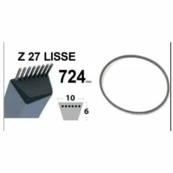 CYCLINGCOLORS Courroie Z27 10 Mm X 724 Mm Compatible Avec Honda CG35063800H0 Castelgarden 35063800/0 Tondeuse Tracteur Motoculteur -France Tondeuse Soldes Boutique 55530148 2