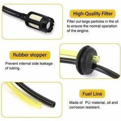 SUPERMARKET Kit De Filtre à Essence Universel Joint Tuyau D'Essence Universel De Rechange Pour Débroussailleuse Tondeuse À Gazon Tronconneuse Taille-Haie Élagueur,Superma,noir,4 Pièces -France Tondeuse Soldes Boutique 55568268 3