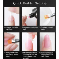 LIFCAUSAL 14 Pièces Poly Nail Gel Extension Kit Nail Gel UV LED Nail Lampe Faux Ongles Gel Vernis À Ongles Ensemble Avec Nail Art Manucure Outil Ensemble -France Tondeuse Soldes Boutique 55635119 4