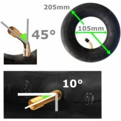 CYCLINGCOLORS Chambre à Air 8 1/2x2" 8.5x2" (ETRTO 50-120) 225x55 Valve Coudée 45° Schrader Universelle 8 CYCLINGCOLORS Chambre à Air 8 1/2x2" 8.5x2" (ETRTO 50-120) 225x55 Valve Coudée 45° Schrader Universelle -France Tondeuse Soldes Boutique 56059133 3