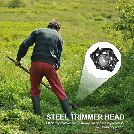 SUPERSELLER Accessoire Pour Tondeuse Et Autoportée Tête De Coupe Lame De Coupe Tête De Tondeuse à Gazon D'extérieur Tête De Rasoir En Acier Accessoires D'affûtage De Tête Outil De Mangeur D'herbe Remplacement Très Résistant - Le Noir 7 SUPERSELLER Accessoire Pour Tondeuse Et Autoportée Tête De Coupe Lame De Coupe Tête De Tondeuse à Gazon D'extérieur Tête De Rasoir En Acier Accessoires D'affûtage De Tête Outil De Mangeur D'herbe Remplacement Très Résistant - Le Noir – Image 5