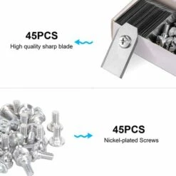 TINOR 45 X Lames De Couteau En Titane Pour Toutes Les Tondeuses Robotiques Husqvarn/Automower/ Yardforce/Gardena(3g-0.75mm) Avec 45 Vis, Lames De Rechange Pour Modèles 105,310,315,320,420,430x,r40i 11 TINOR 45 X Lames De Couteau En Titane Pour Toutes Les Tondeuses Robotiques Husqvarn/Automower/ Yardforce/Gardena(3g-0.75mm) Avec 45 Vis, Lames De Rechange Pour Modèles 105,310,315,320,420,430x,r40i -France Tondeuse Soldes Boutique 56198375 5