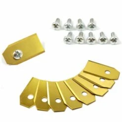 IRISFR 45 Couteaux En Titane Lames De 0,75 Mm Avec 9 Vis Compatibles Avec La Tondeuse Robot Husqvarna Automower Gardena 105 310 315 320 420 430x R40i Et Autres (durable)or,Lilaris