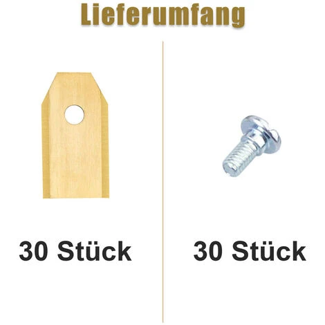 TolleTour 30X Lames De Couteau En Titane Lames De Rechange Couteau Yardforce Couteau Automower 4 TolleTour 30X Lames De Couteau En Titane Lames De Rechange Couteau Yardforce Couteau Automower – Image 2