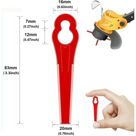 HKLFFJA 120pcs Lames En Plastique De Rechange Pour Coupe Bordure Lame De Tondeuse à Gazon Lames Pour Débroussailleuse Sans Fil Lames De Coupe De Remplacement Pour Jardin Pelouse (Vert) 4 HKLFFJA 120pcs Lames En Plastique De Rechange Pour Coupe Bordure Lame De Tondeuse à Gazon Lames Pour Débroussailleuse Sans Fil Lames De Coupe De Remplacement Pour Jardin Pelouse (Vert) – Image 2