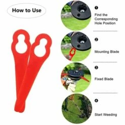 HKLFFJA 120pcs Lames En Plastique De Rechange Pour Coupe Bordure Lame De Tondeuse à Gazon Lames Pour Débroussailleuse Sans Fil Lames De Coupe De Remplacement Pour Jardin Pelouse (Vert) 10 HKLFFJA 120pcs Lames En Plastique De Rechange Pour Coupe Bordure Lame De Tondeuse à Gazon Lames Pour Débroussailleuse Sans Fil Lames De Coupe De Remplacement Pour Jardin Pelouse (Vert) -France Tondeuse Soldes Boutique 57020433 4