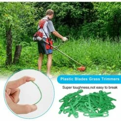 HKLFFJA 120pcs Lames En Plastique De Rechange Pour Coupe Bordure Lame De Tondeuse à Gazon Lames Pour Débroussailleuse Sans Fil Lames De Coupe De Remplacement Pour Jardin Pelouse (Vert) -France Tondeuse Soldes Boutique 57020507 5