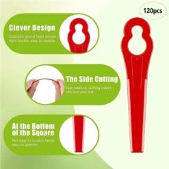 HKLFFJA 120pcs Lames En Plastique De Rechange Pour Coupe Bordure Lame De Tondeuse à Gazon Lames Pour Débroussailleuse Sans Fil Lames De Coupe De Remplacement Pour Jardin Pelouse (Vert) 9 HKLFFJA 120pcs Lames En Plastique De Rechange Pour Coupe Bordure Lame De Tondeuse à Gazon Lames Pour Débroussailleuse Sans Fil Lames De Coupe De Remplacement Pour Jardin Pelouse (Vert) -France Tondeuse Soldes Boutique 57020508 3