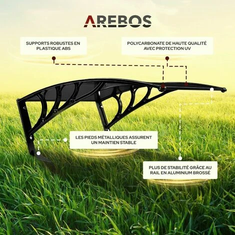 AREBOS AREBOS Garage De Tondeuse Robot | Abri Pour Robot | Taille 102 X 79 X 46 Cm | Résistant Aux Intempéries + Protection UV | Avec Pieds En Métal | Matériel De Montage Inclus Noir - Noir 5 AREBOS AREBOS Garage De Tondeuse Robot | Abri Pour Robot | Taille 102 X 79 X 46 Cm | Résistant Aux Intempéries + Protection UV | Avec Pieds En Métal | Matériel De Montage Inclus Noir - Noir – Image 4