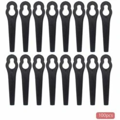 CHANCEY Lames De Tondeuse,Lames En Plastique De Tondeuse Rechange Robuste 100pcs Jardin Pelouse Tondeuse Accessoires,SEMAket,noir