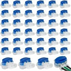 HKLFFJA Connecteurs De Câble Remplis Des Résines, 40 Pièces Connecteurs De Câble Robot Tondeuse Remplis Étanche 3 Trous Fils Électrique Sertis Gel Résine Pour Tondeuses à Gazon Robotiques Automower.
