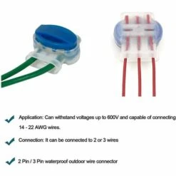 HKLFFJA Connecteurs De Câble Remplis Des Résines Pour Jardin & Extérieur Et Tondeuse Robot,50 Pièces -France Tondeuse Soldes Boutique 57478667 3