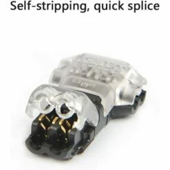 DECKON 12Pcs Connecteurs De Câble En T, 12V Etanches Connecteur De Fil Electrique à 2 Broches Connecteur Basse Tension Pour Connexion Electrique Temporaire / Audio / Vidéo / Eclairage -France Tondeuse Soldes Boutique 57597798 4