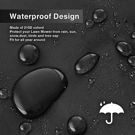 ABCRITAL Tondeuse Autoportée D'Extérieur, Housse De Protection Étanche, Protection Uv, Tondeuse Autoportée, Housses Pour Le Jardin, Tracteur Autoporté (Color : Black, Size : Xl) 6 ABCRITAL Tondeuse Autoportée D'Extérieur, Housse De Protection Étanche, Protection Uv, Tondeuse Autoportée, Housses Pour Le Jardin, Tracteur Autoporté (Color : Black, Size : Xl) â Image 4