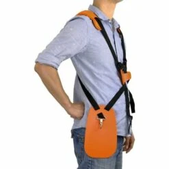 ROSIER Bandoulière à Trimmer, Bandoulière à Double épaule Confort Brush Cutter Trimmer Épaulière Harnais Sangle Tondeuse à Gazon, Ceinture En Nylon Pour Jardin De Coupeur De Brosse (orange)——VEBTles -France Tondeuse Soldes Boutique 57885280 3