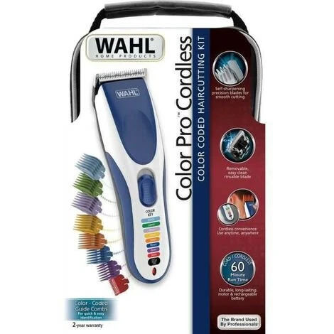 WAHL 09649-016 - Tondeuse Cheveux Sans Fil Cordless Color Pro - 20 Pieces - Protege-lame - Guides De Coupe Pour Oreille 4 WAHL 09649-016 - Tondeuse Cheveux Sans Fil Cordless Color Pro - 20 Pieces - Protege-lame - Guides De Coupe Pour Oreille – Image 2