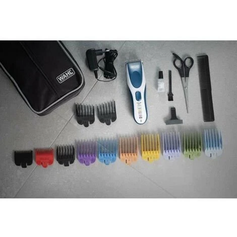 WAHL 09649-016 - Tondeuse Cheveux Sans Fil Cordless Color Pro - 20 Pieces - Protege-lame - Guides De Coupe Pour Oreille 7 WAHL 09649-016 - Tondeuse Cheveux Sans Fil Cordless Color Pro - 20 Pieces - Protege-lame - Guides De Coupe Pour Oreille – Image 5