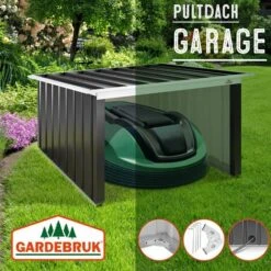 GARDEBRUK Garage Robot Tondeuse Métal Résistant Intempéries 4 Piquets De Terre Herbe Tonte Pultdach Anthrazit (de) 9 GARDEBRUK Garage Robot Tondeuse Métal Résistant Intempéries 4 Piquets De Terre Herbe Tonte Pultdach Anthrazit (de) -France Tondeuse Soldes Boutique 57959510 3