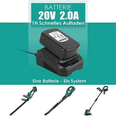 FIXKIT Coupe Bordure Sans Fil, Charge Rapide 1H, Batterie Li-V 20V, Cercle De Coupe De 230 Mm, Poignée Réglable,Débroussailleuse Angle De Réglage De 180 °, 10 Lames En Plastique 4 FIXKIT Coupe Bordure Sans Fil, Charge Rapide 1H, Batterie Li-V 20V, Cercle De Coupe De 230 Mm, Poignée Réglable,Débroussailleuse Angle De Réglage De 180 °, 10 Lames En Plastique – Image 2