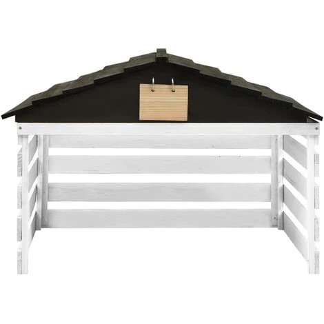INLIFE Garage De Tondeuse à Gazon Noir Et Blanc 78x74x54 Cm Sapin 3 INLIFE Garage De Tondeuse à Gazon Noir Et Blanc 78x74x54 Cm Sapin