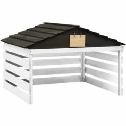 INLIFE Garage De Tondeuse à Gazon Noir Et Blanc 78x74x54 Cm Sapin 8 INLIFE Garage De Tondeuse à Gazon Noir Et Blanc 78x74x54 Cm Sapin -France Tondeuse Soldes Boutique 58276083 2