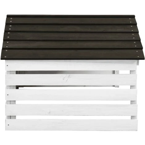 INLIFE Garage De Tondeuse à Gazon Noir Et Blanc 78x74x54 Cm Sapin 5 INLIFE Garage De Tondeuse à Gazon Noir Et Blanc 78x74x54 Cm Sapin – Image 3