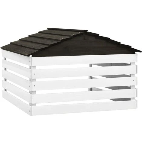 INLIFE Garage De Tondeuse à Gazon Noir Et Blanc 78x74x54 Cm Sapin 6 INLIFE Garage De Tondeuse à Gazon Noir Et Blanc 78x74x54 Cm Sapin – Image 4