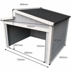 WILTEC Garage Pour Robot-tondeuse Toit Gradin Bois Massif Abri Carport Gris 60,5x73x66,5cm 9 WILTEC Garage Pour Robot-tondeuse Toit Gradin Bois Massif Abri Carport Gris 60,5x73x66,5cm -France Tondeuse Soldes Boutique 58401087 4