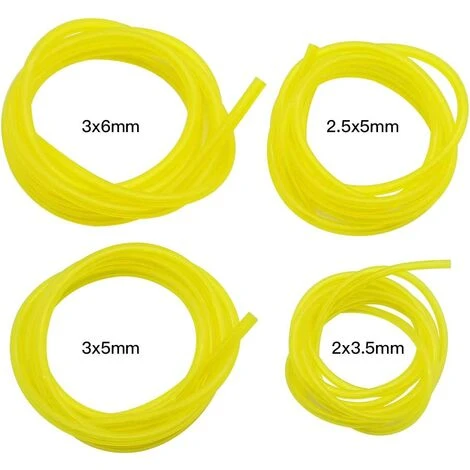 AOUGO 4 Pièces Tuyaux D'Essence Longueur 1.5m Tuyau De Conduite De Carburant Universel Outils De Jardin Jaune Transparent Pour Souffleur Tondeuse Tronçonneuse Tondeuse à Gazon Accessoires 3 AOUGO 4 Pièces Tuyaux D'Essence Longueur 1.5m Tuyau De Conduite De Carburant Universel Outils De Jardin Jaune Transparent Pour Souffleur Tondeuse Tronçonneuse Tondeuse à Gazon Accessoires