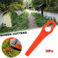 FVBJD 20 Pcs Lames De Tondeuse Pour RT250 Jardin Pelouse Tondeuse Accessoires,lames De Rechange,couteau En Plastique, Coupe-bordures Sans Fil -France Tondeuse Soldes Boutique 58677330 5