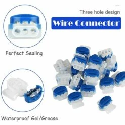 FVBJD 18 Pièces Connecteurs De Câble Remplis Des Résines, Connecteurs Pour Câble Périphérique, 314 Connecteurs De Câble Étanche 3 Trous, Parfait Pour Jardin & Extérieur Et Tondeuse Robot -France Tondeuse Soldes Boutique 58758215 3