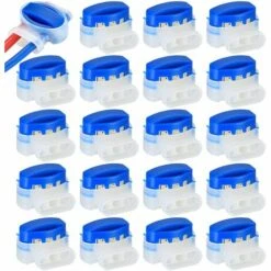 FVBJD 20 Pièces Connecteurs De Câbles Pour Robot Tondeuse, Raccords De Câble Périphérique Du Robot, Connecteurs Support Pour Câble Tondeuses à Gazon Robotiques Extérieures De Jardin