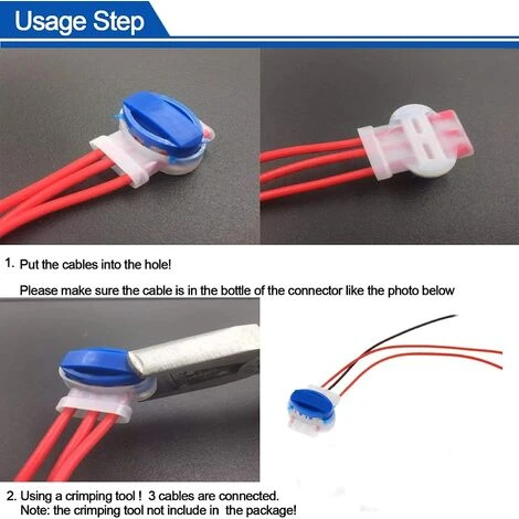 FVBJD Connecteurs De Câble Remplis Des Résines Pour Jardin & Extérieur Et Tondeuse Robot,50 Pièces 4 FVBJD Connecteurs De Câble Remplis Des Résines Pour Jardin & Extérieur Et Tondeuse Robot,50 Pièces – Image 2