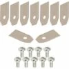 CYCLINGCOLORS 9x Lames De Robots Tondeuses + 9x écrous Compatible Avec GARDENA Yardforc Série R38 R40 R45 R50 R70 R75 R80 R100 R130 SC600 SC900 35x18mm Acier Inoxydable -France Tondeuse Soldes Boutique 59087280 1