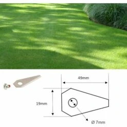 CYCLINGCOLORS 9x Lames De Robots Tondeuses + 9x écrous Compatible Avec BOSCH Série Indego 49x19mm Acier Inoxydable -France Tondeuse Soldes Boutique 59087294 2