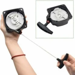 ABCRITAL Tondeuse À Gazon, Démarrage Facile, Assemblage Universel, Tirette À Lanceur Et Débroussailleuse (Taille : Fil D'Acier Noir)