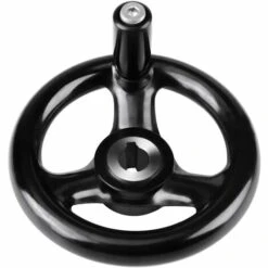 TINOR Roue à Main - Poignée De Volant Rond Noir à 3 Rayons Roue à Main En Plastique Avec Poignée Tournante Pour La Fraiseuse De Tour 12 * 100mm -France Tondeuse Soldes Boutique 59466315 3